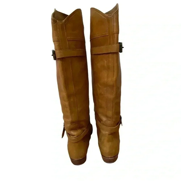 Frye Riding boot Campus equestrian cowboy harness Frye Dorado tan size 7.5 - Picture 3 of 9
